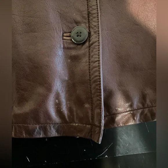 Brandon Thomas Women's Deep Brown Leather Jacket Medium - Picture 15 of 16